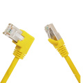 Left Angled to Straight Cat6 Patch Cable s/ftp Shielded Stranded Copper Jumper Cables